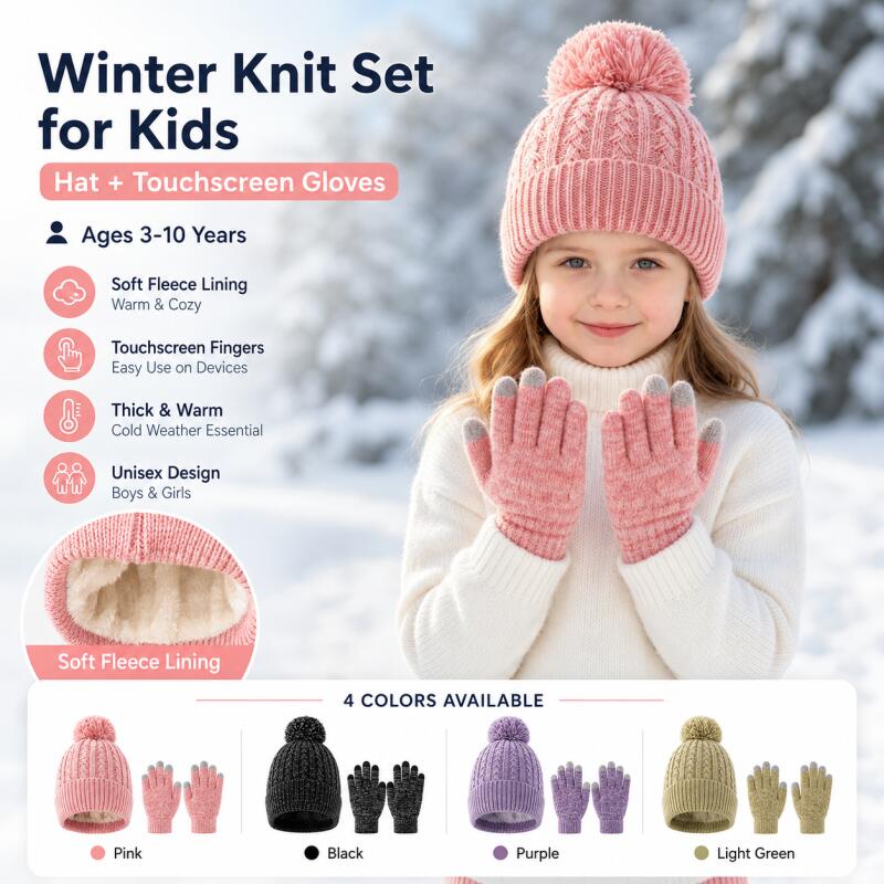 Touch Screen Gloves - Set Sarung Tangan Layar Sentuh Topi