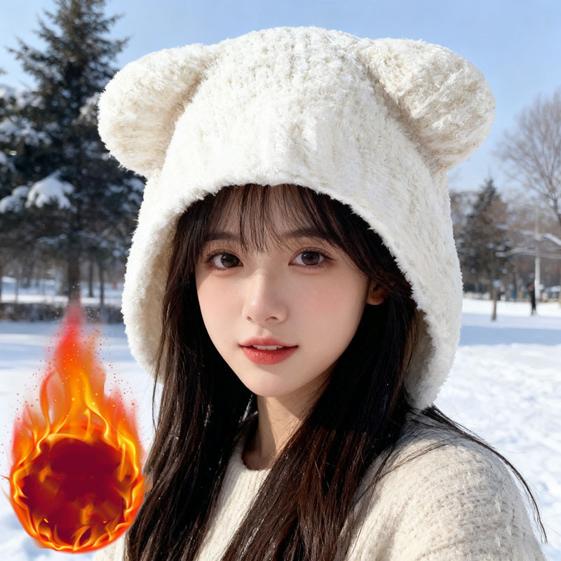 Knit Beanie Hat Warm - Topi Rajut Wanita Musim Gugur Musim