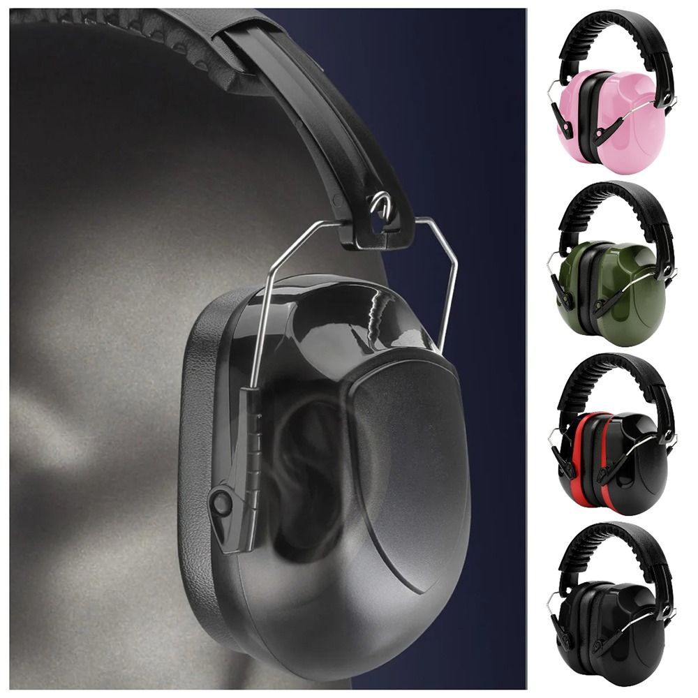 Earmuffs Foldable - Pelindung Telinga SNR-34dB yang Dapat Disesuaikan,