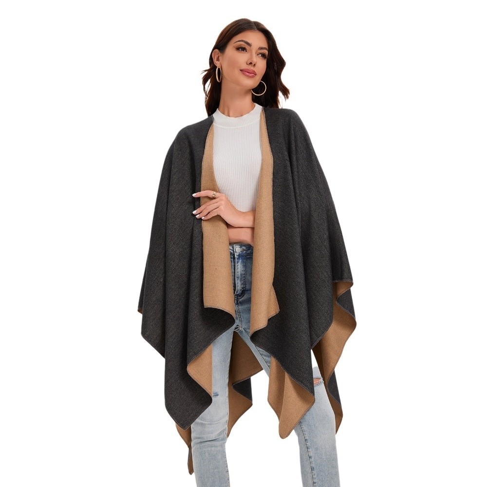 Shawl Wrap Winter - Selendang Perjalanan Desain Kotak-kotak Mantel Hangat