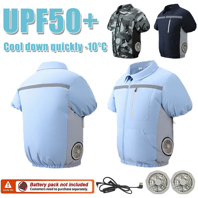 Down Jacket Packable - Pakaian Pendingin Musim Panas Lengan Pendek