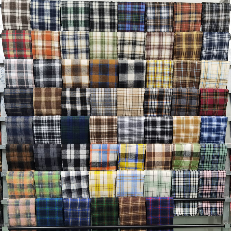 Flannel Shirt Lined - Kain Flanel Twill Plaid Per Meter