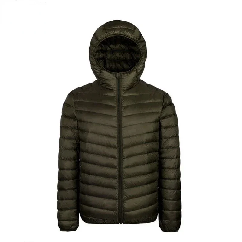Down Jacket Packable - Jaket Down Pria, mantel bulu bertudung