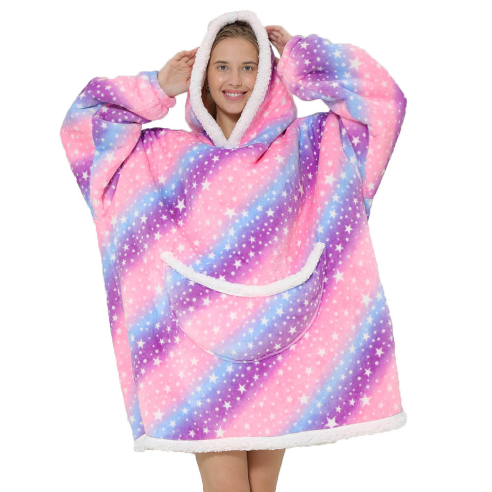 Selimut Hoodie malas ukuran be - Sherpa Hoodie Fleece ulasan dan harga