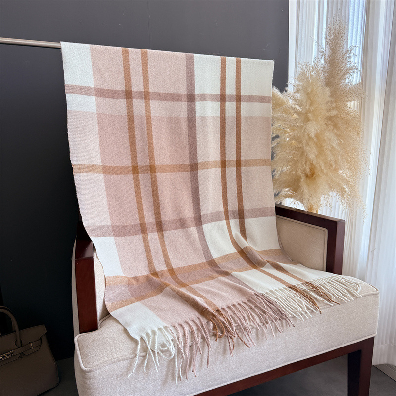 Selendang Wanita Motif Kotak-k - Cashmere Pashmina Wrap ulasan dan harga