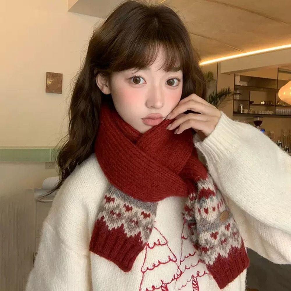 Syal Rajutan Jacquard Wol Klas - Wool Scarf Men ulasan dan harga