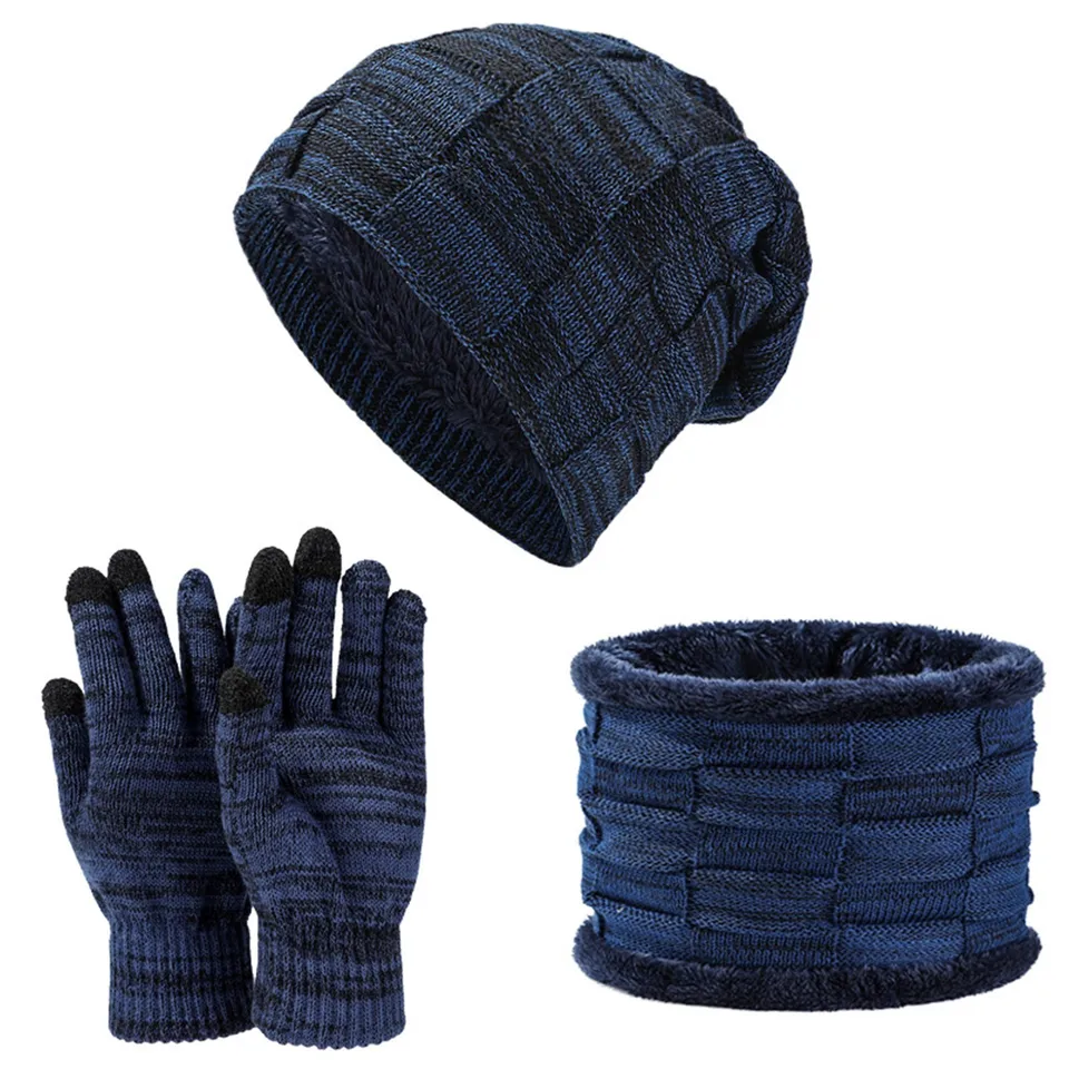 Set Syal Sarung Tangan Topi Un - Wool Scarf Men ulasan dan harga