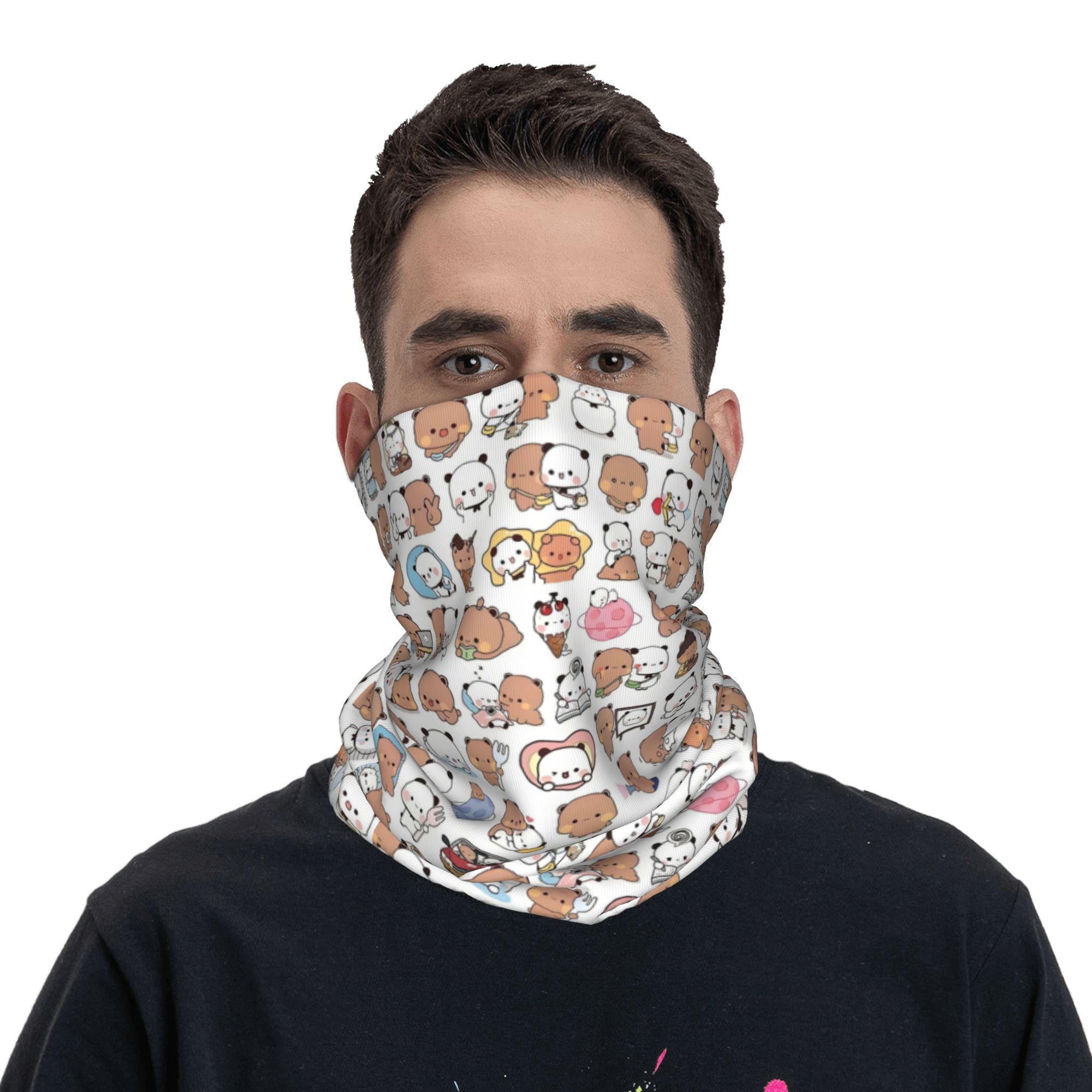 Bandana Penutup Leher Motif Be - Neck Gaiter Fleece ulasan dan harga
