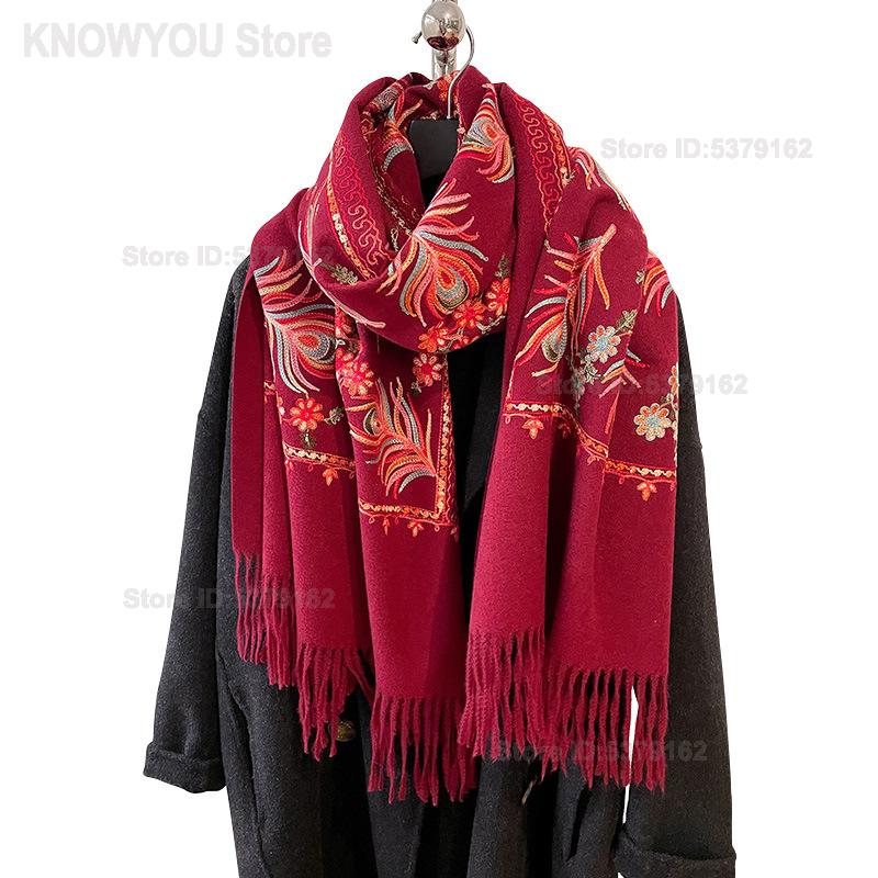 Selendang Bordir Bulu Vintage  - Cashmere Pashmina Wrap ulasan dan harga