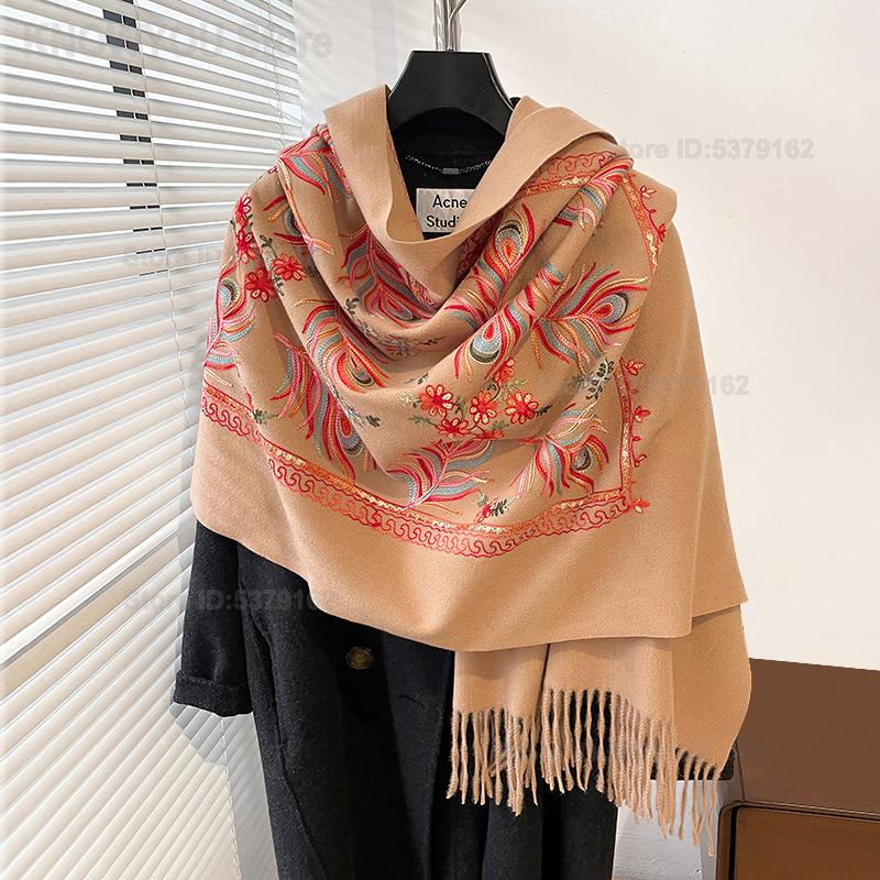 Selendang Bordir Bulu Vintage  - Cashmere Pashmina Wrap ulasan dan harga