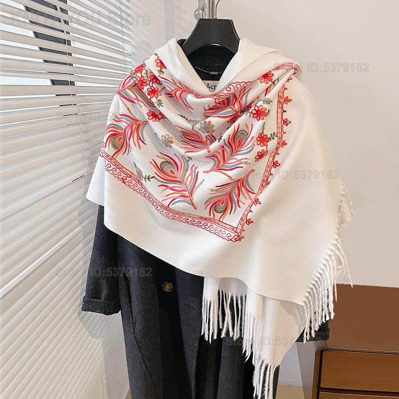 Selendang Bordir Bulu Vintage  - Cashmere Pashmina Wrap ulasan dan harga