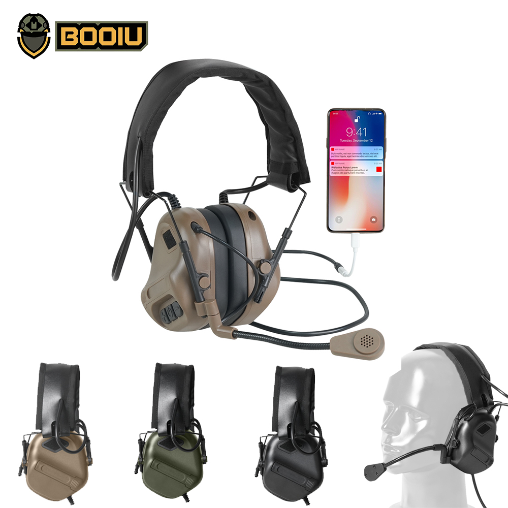 BOOIU Headset Menembak Elektro - Earmuffs Foldable ulasan dan harga