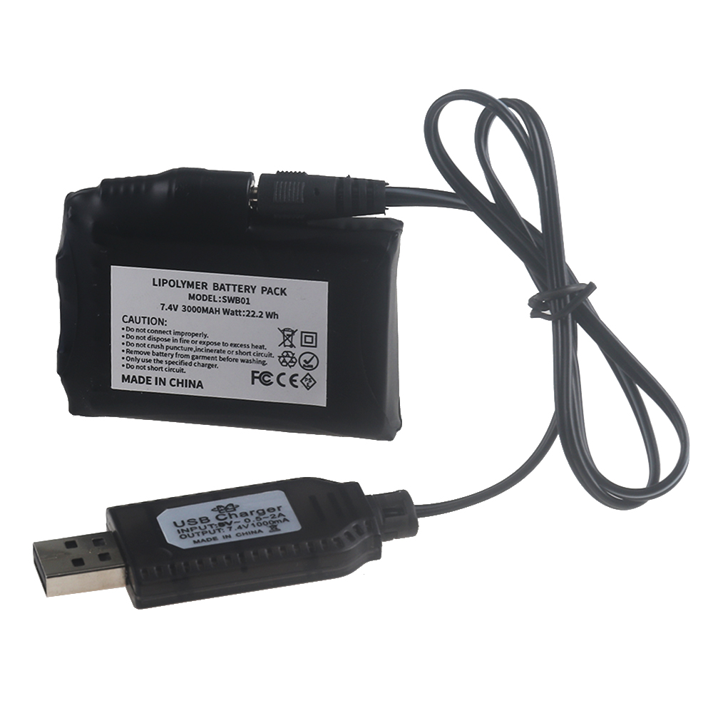 Baterai Li-Polymer 7.4V 3000ma - Heated Vest Battery ulasan dan harga