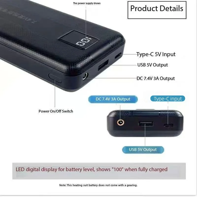 Power Bank Kapasitas Besar Bar - Heated Vest Battery ulasan dan harga