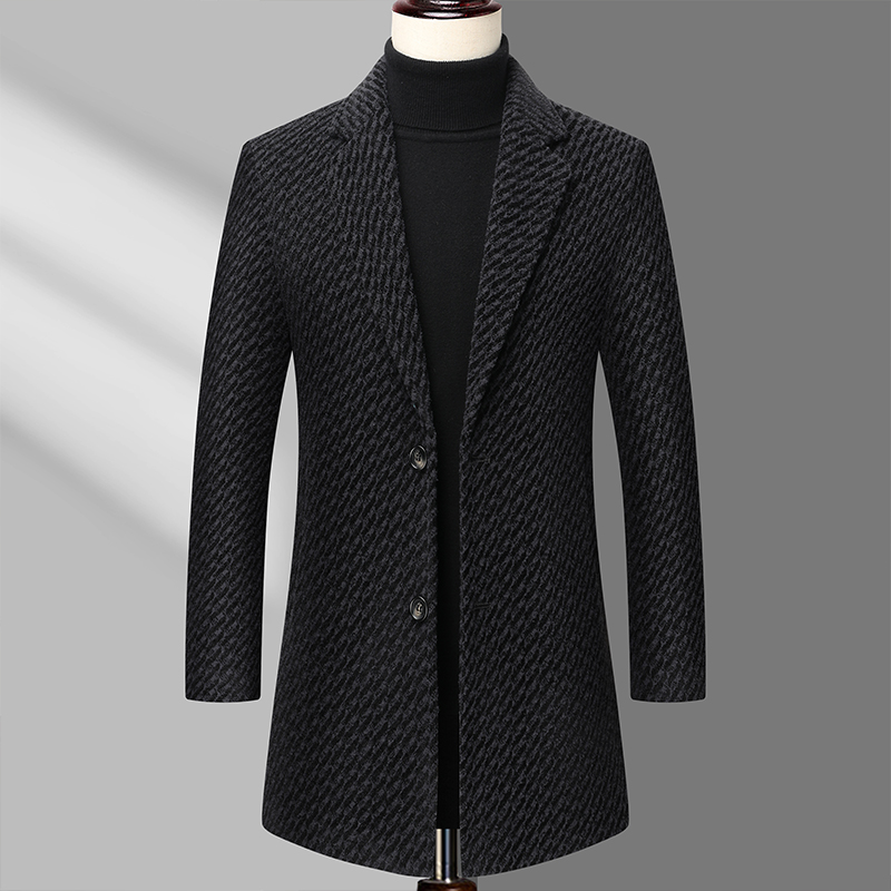 Mantel Panjang Pria Jaket Wol  - Wool Coat Peacoat ulasan dan harga
