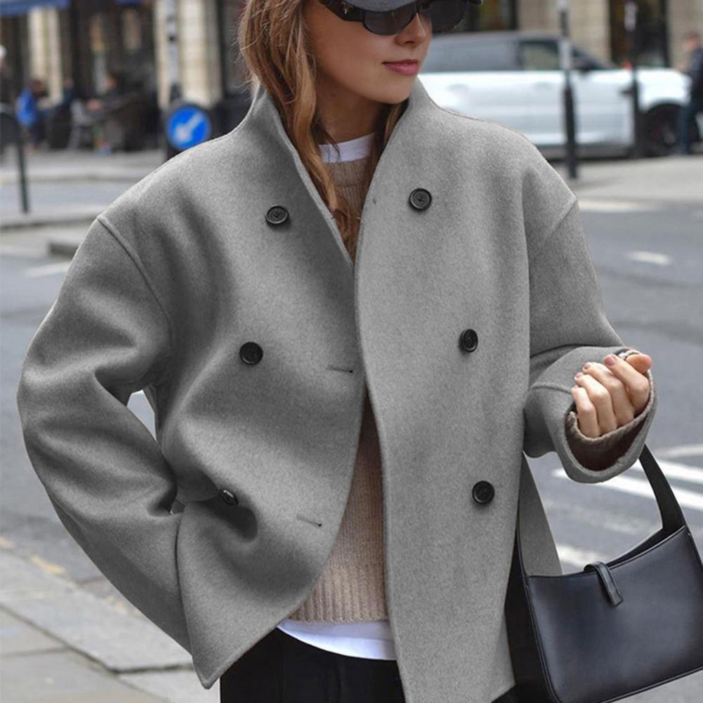 Jaket wol pendek wanita musim  - Wool Coat Peacoat ulasan dan harga