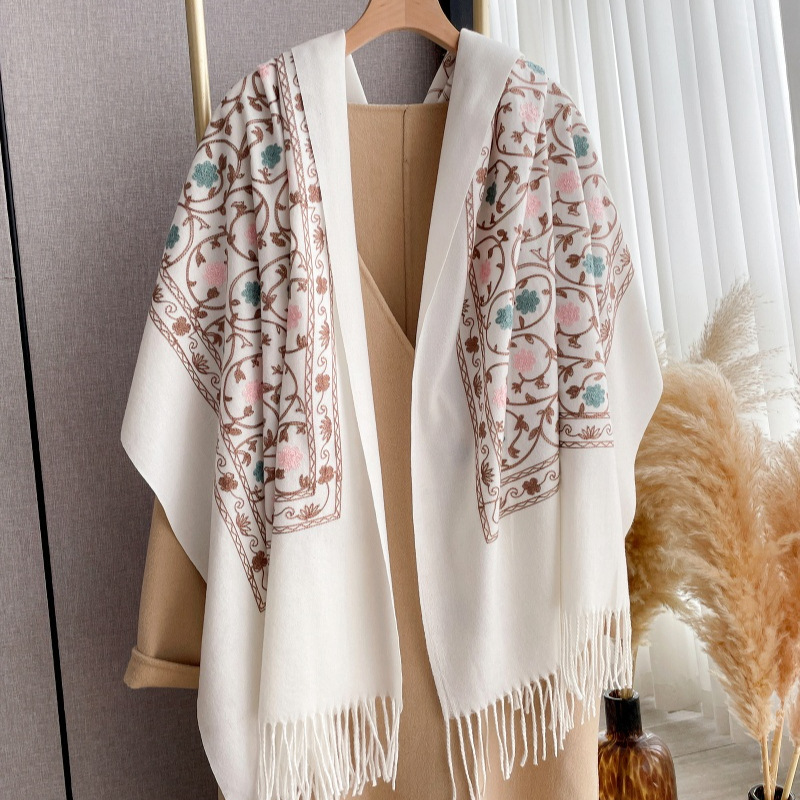 Selendang Kasmir Bordir Baru 2 - Cashmere Pashmina Wrap ulasan dan harga