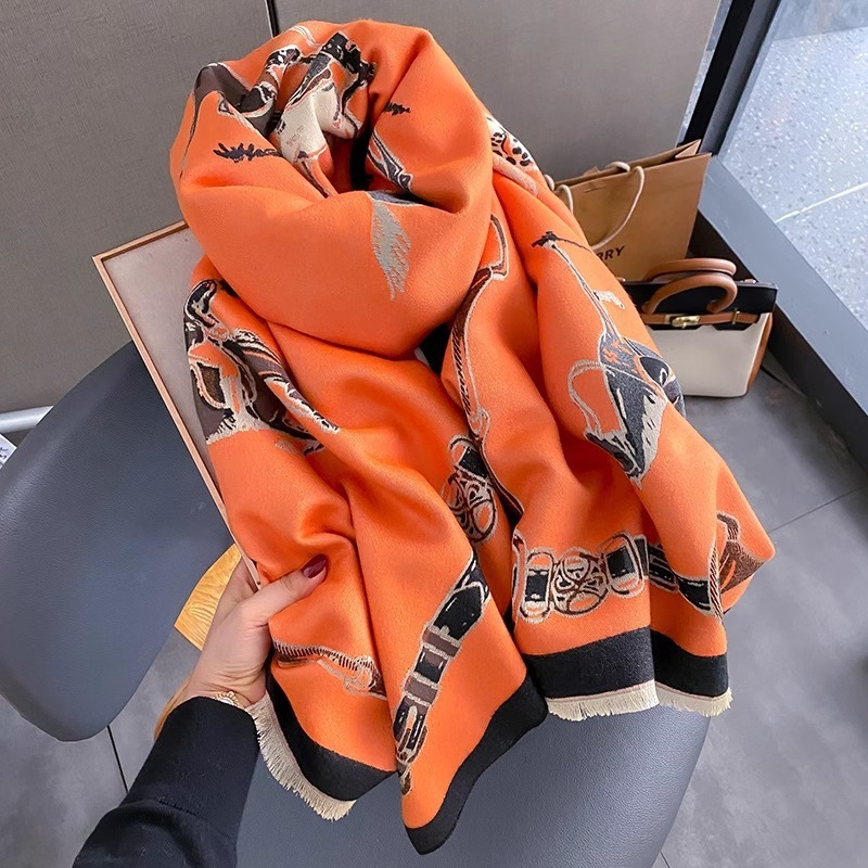 Syal Kasmir Imitasi Retro Ride - Wool Scarf Men ulasan dan harga