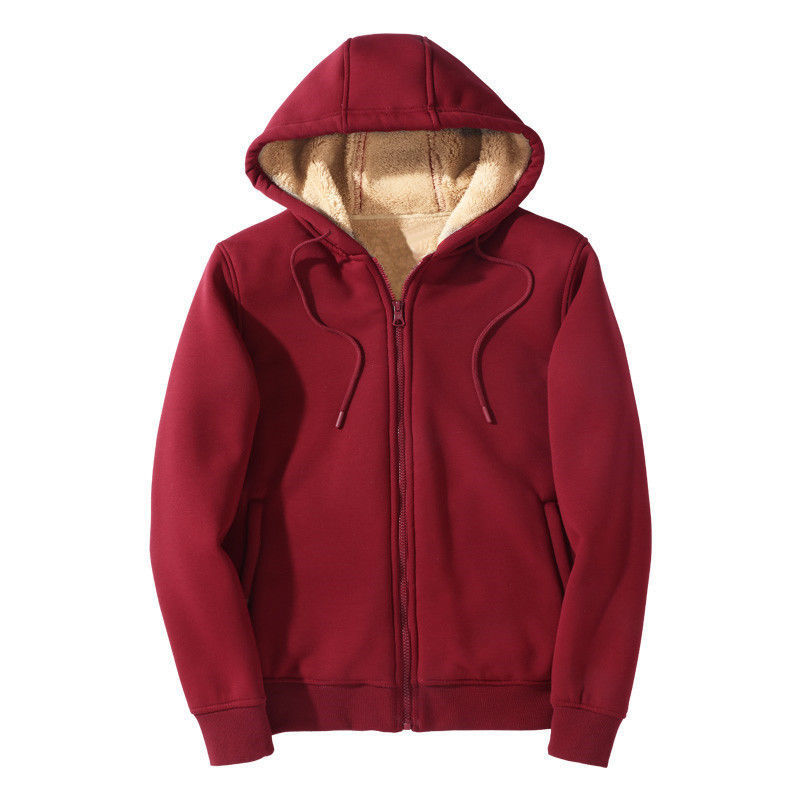 Hoodie Tahan Angin Musim Dingi - Sherpa Hoodie Fleece ulasan dan harga