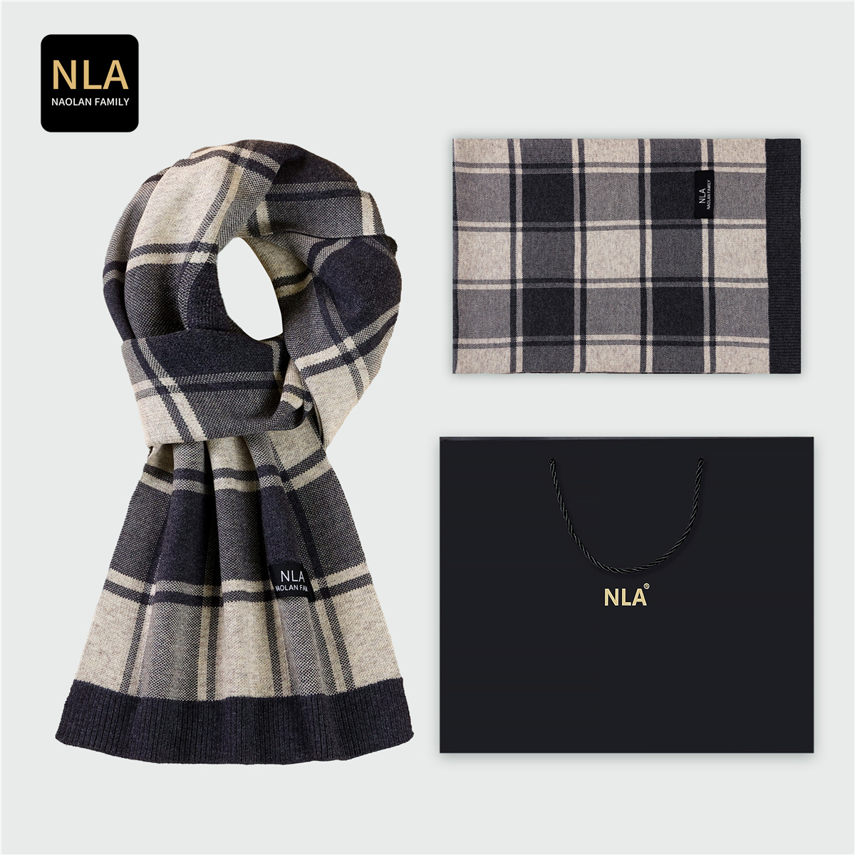 Kotak Hadiah Syal Wol Rajut Pr - Wool Scarf Men ulasan dan harga