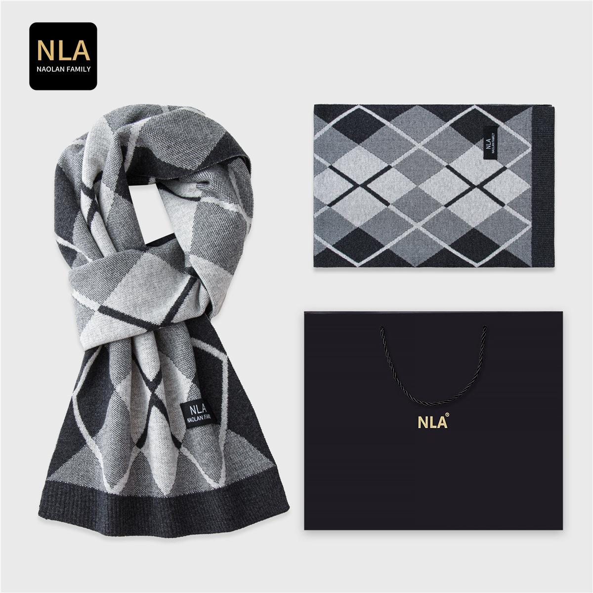 Kotak Hadiah Syal Wol Rajut Pr - Wool Scarf Men ulasan dan harga